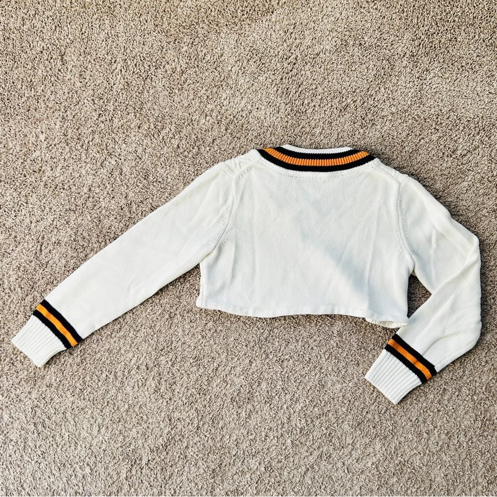 Tommy Hilfiger Cropped V-Neck Cable Knit Sweater I Size Small I Custom Piece - Picture 4 of 6